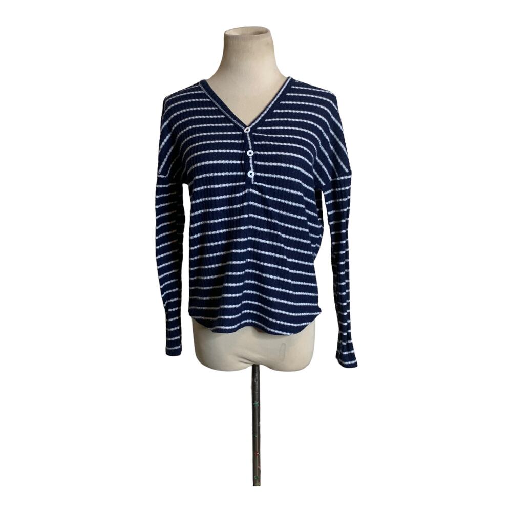 Hearts & Hips blue stripes long sleeves top size Small